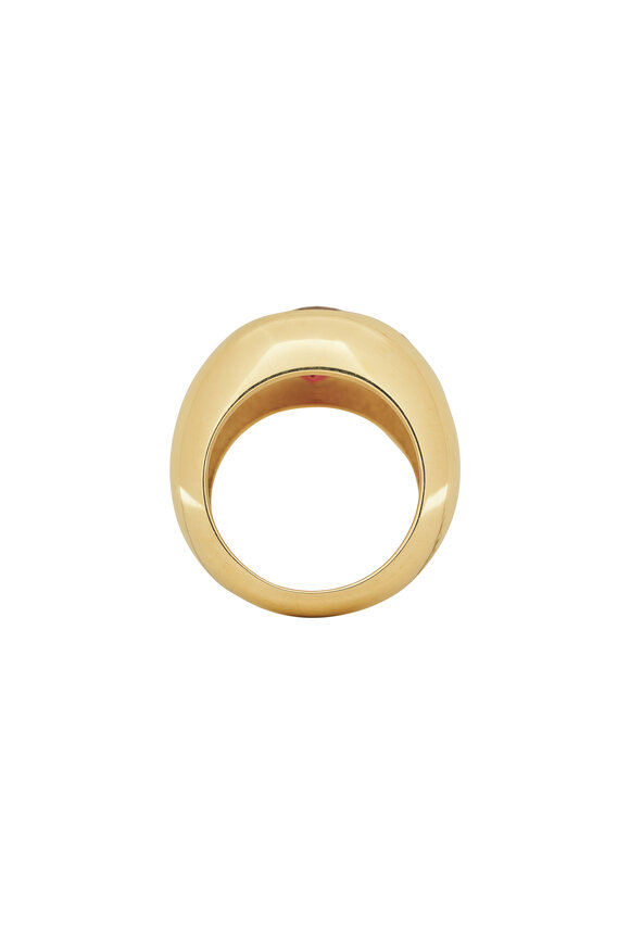 Claudia Mae - 14k Yellow Gold Garnet Chunky Nomad Ring