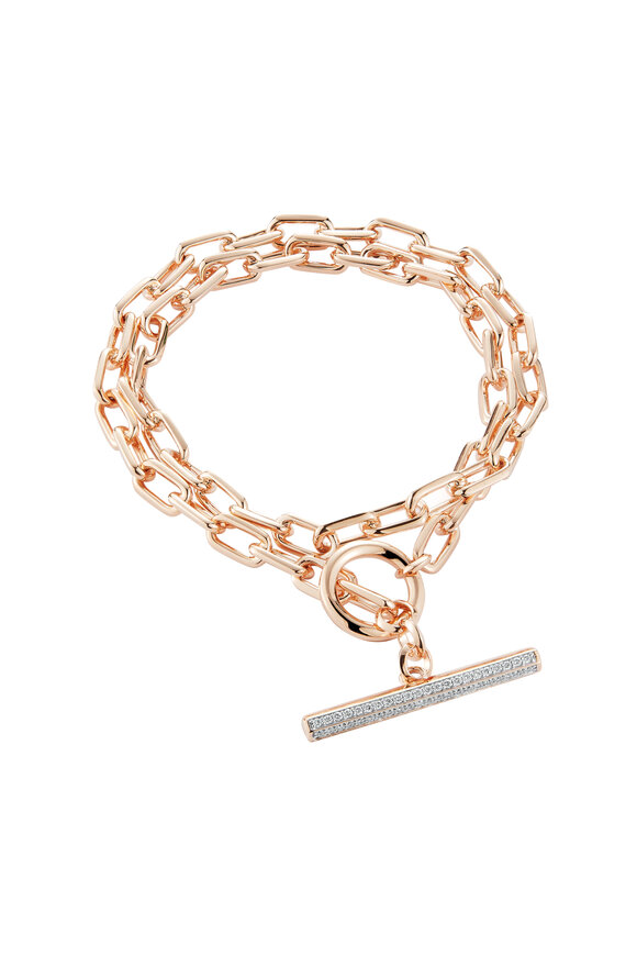 Walters Faith Saxon 18K Rose Gold & Diamond Wrap Link Bracelet 