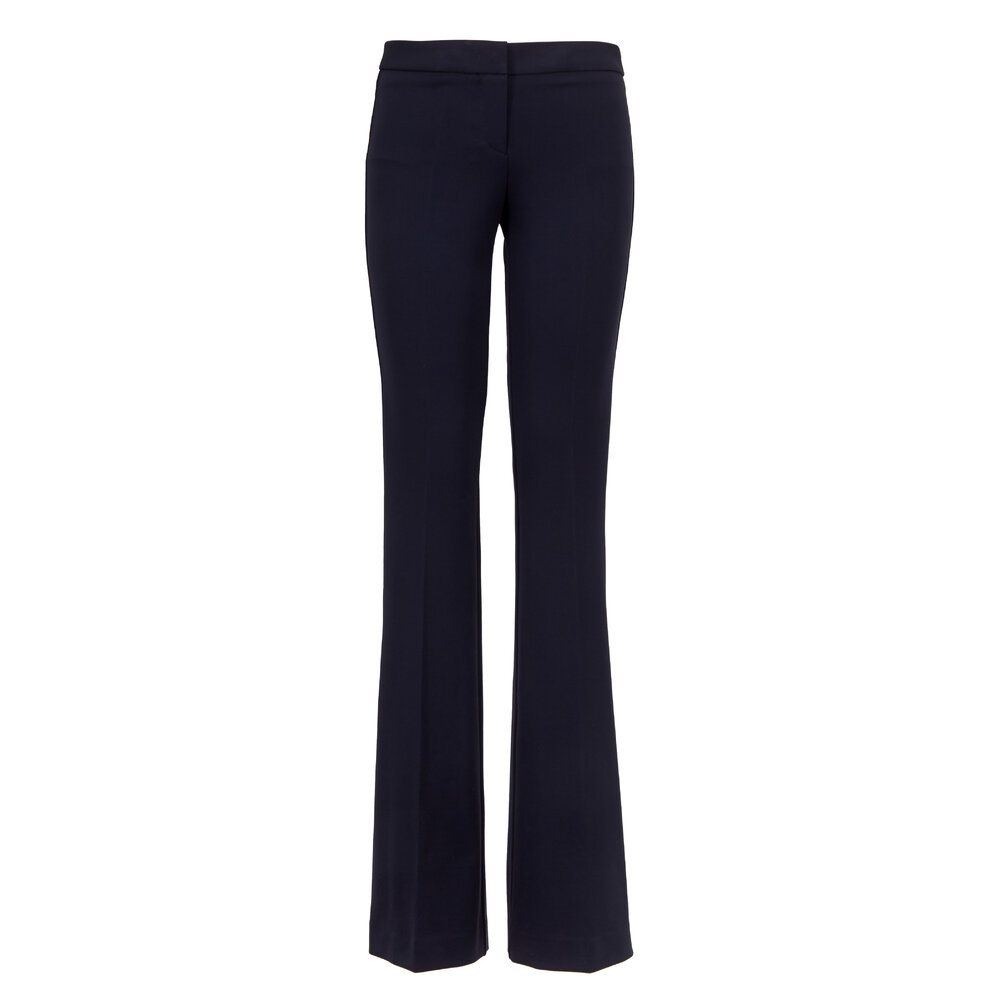 Derek Lam - Alana Navy Blue Stretch Jersey Pant | Mitchell Stores