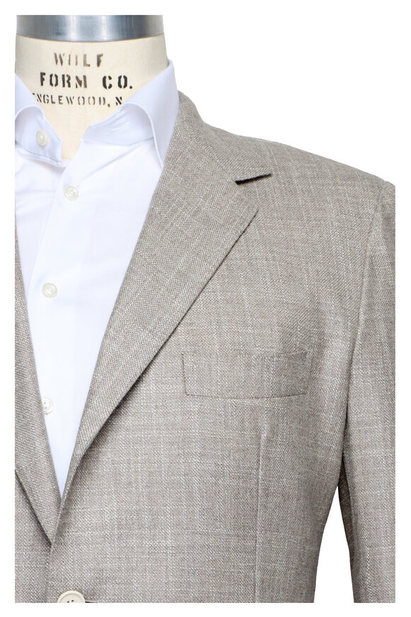 Sartorio Solid Light Stone Sportcoat