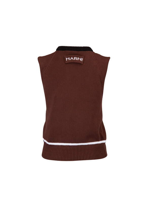 Marni Chestnut Cotton Knit Vest - view 2