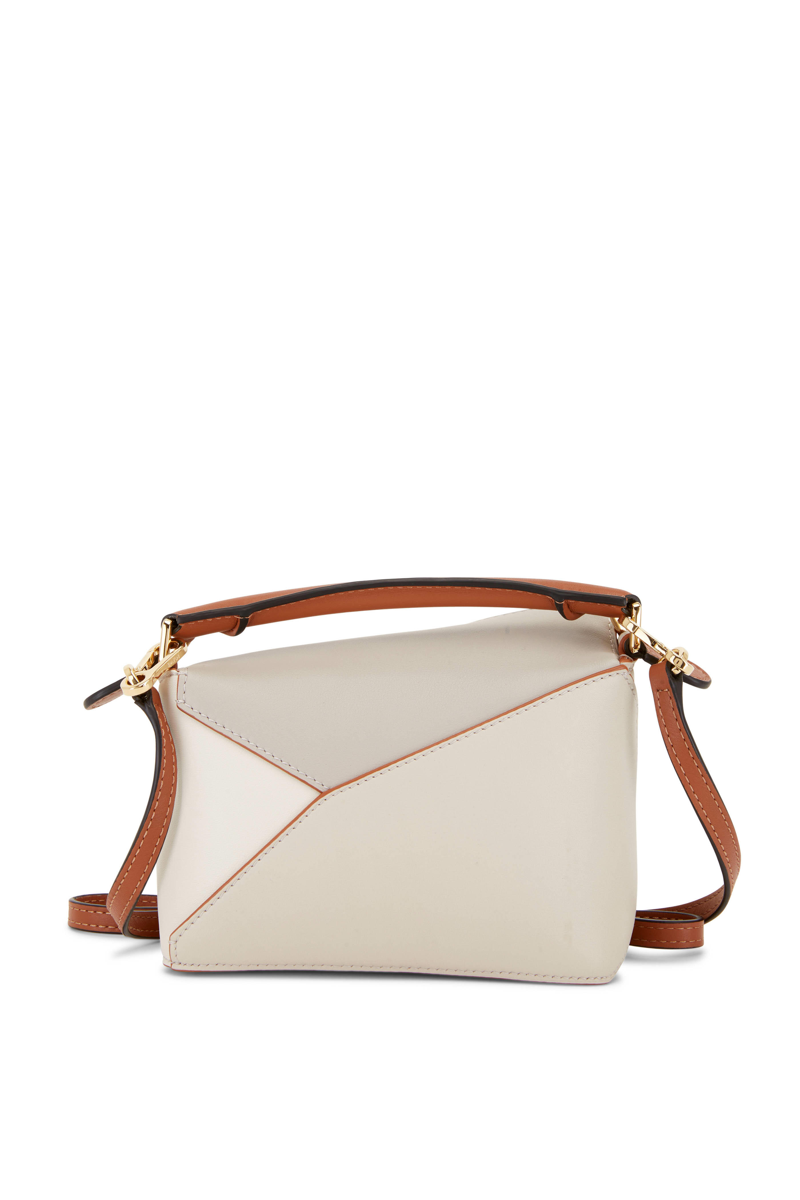 LOEWE Puzzle Small Smooth Leather Bag in Tan
