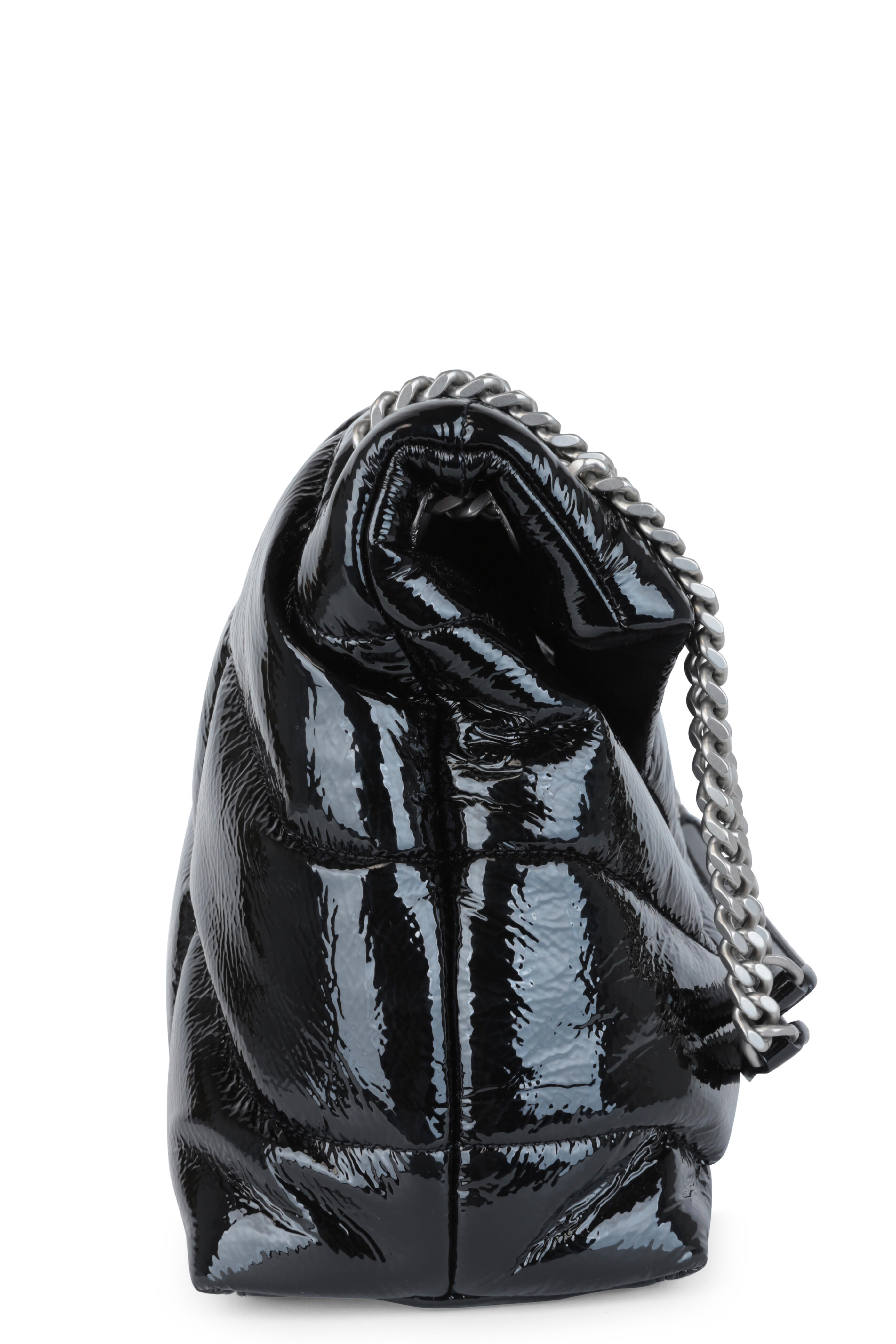 Saint Laurent - LouLou Black Patent Leather Shoulder Bag