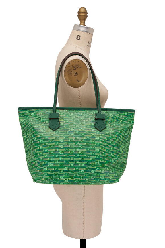 Moreau Paris - Medium Saint Tropez Green Monogram Zip Tote