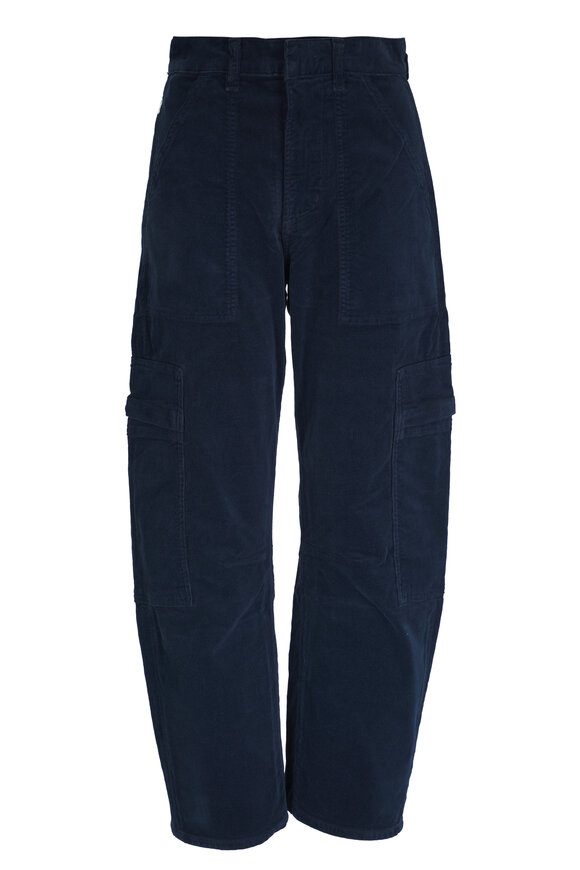 Citizens of Humanity - Marcelle Low Slung Navy Blue Corduroy Cargo Pant