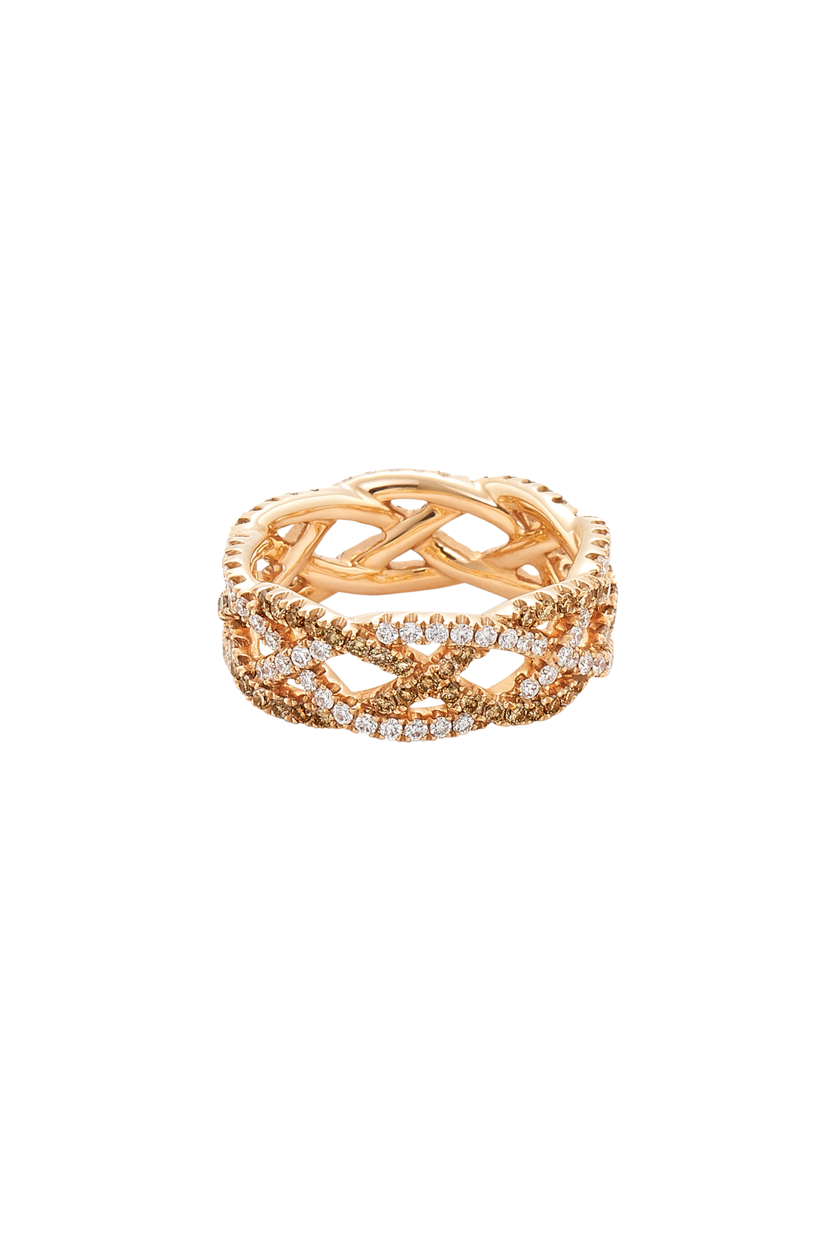 Kwiat - 18K Rose Gold Diamond Twist Ring | Mitchell Stores