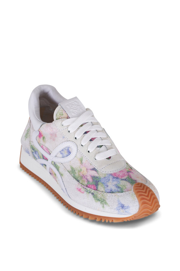 Loewe - Pink & White Floral Flow Runner Sneaker