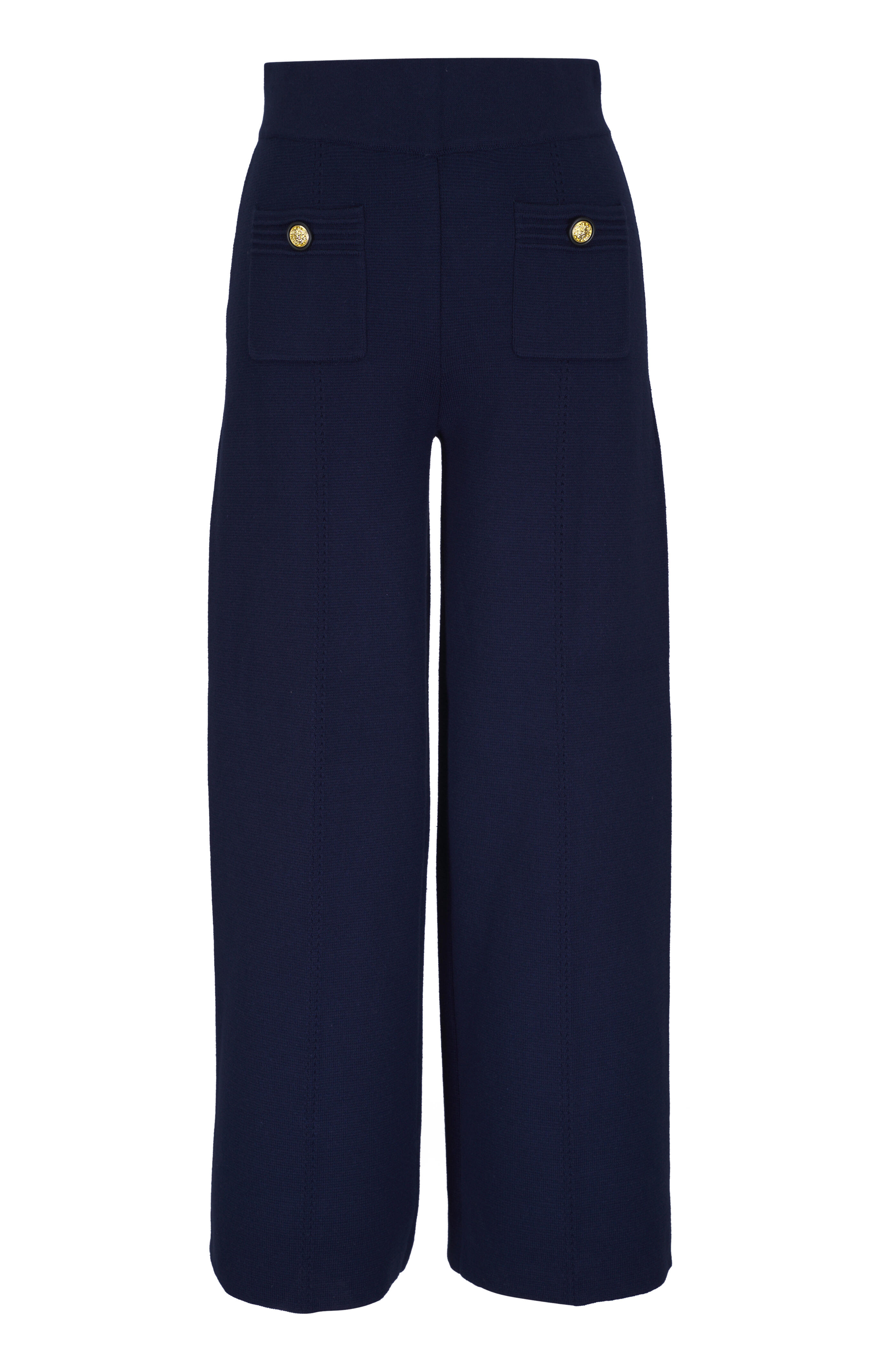L'Agence - Madrid Midnight Wide Leg Knit Pant | Mitchell Stores