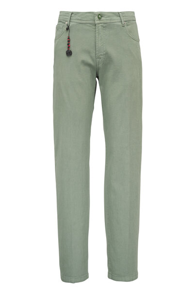 Ralph Lauren Purple Label - Kelly Green Five Pocket Slim Fit Jean