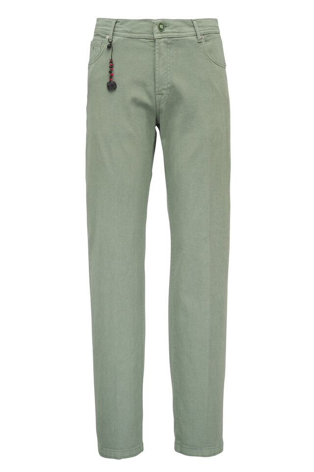 Ralph Lauren Purple Label - Kelly Green Five Pocket Slim Fit Jean