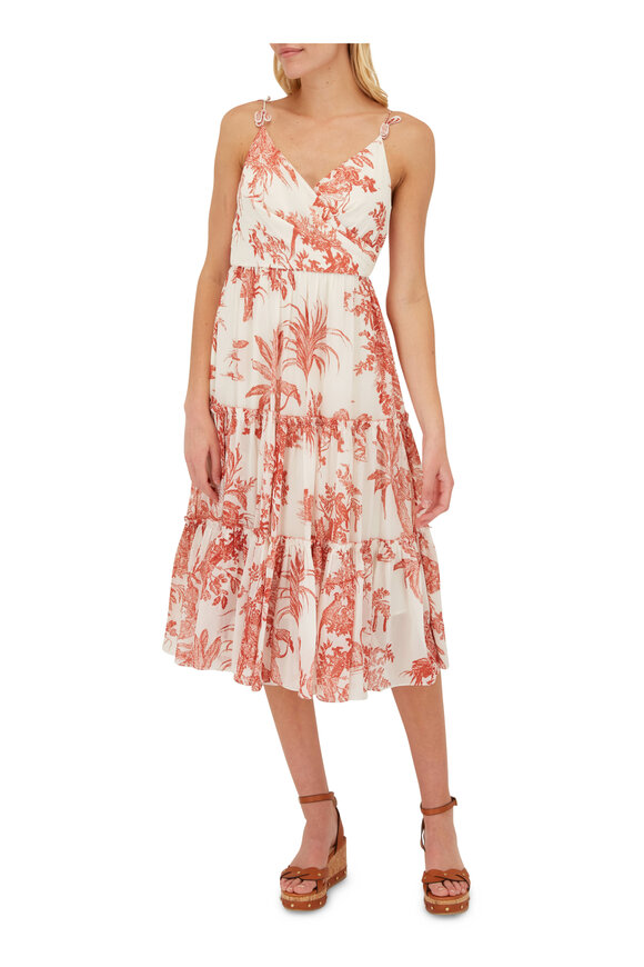 Sachin + Babi - Dalia Red & Ivory Print Dress