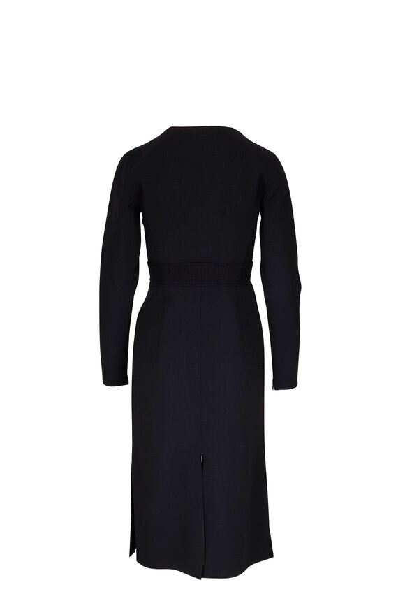 Akris - Black Wool Midi Dress 