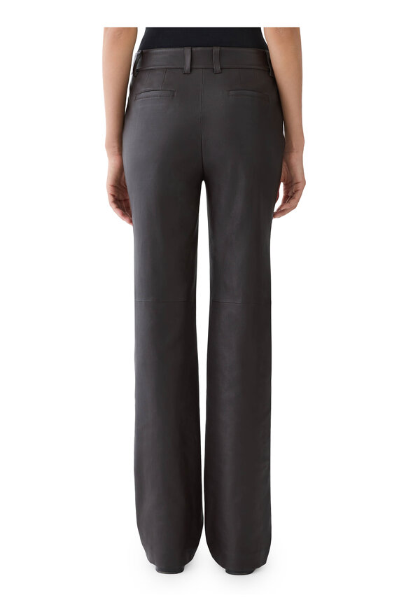 Lafayette 148 New York Bond Truffle Stretch Leather Pant - view 3