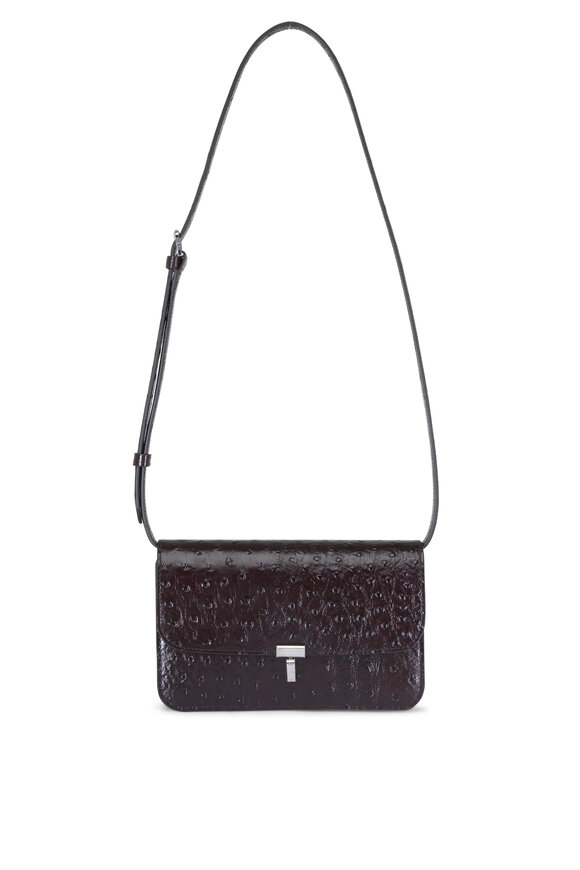 Totême T-Lock Bordeaux Embossed Leather Crossbody - view 1