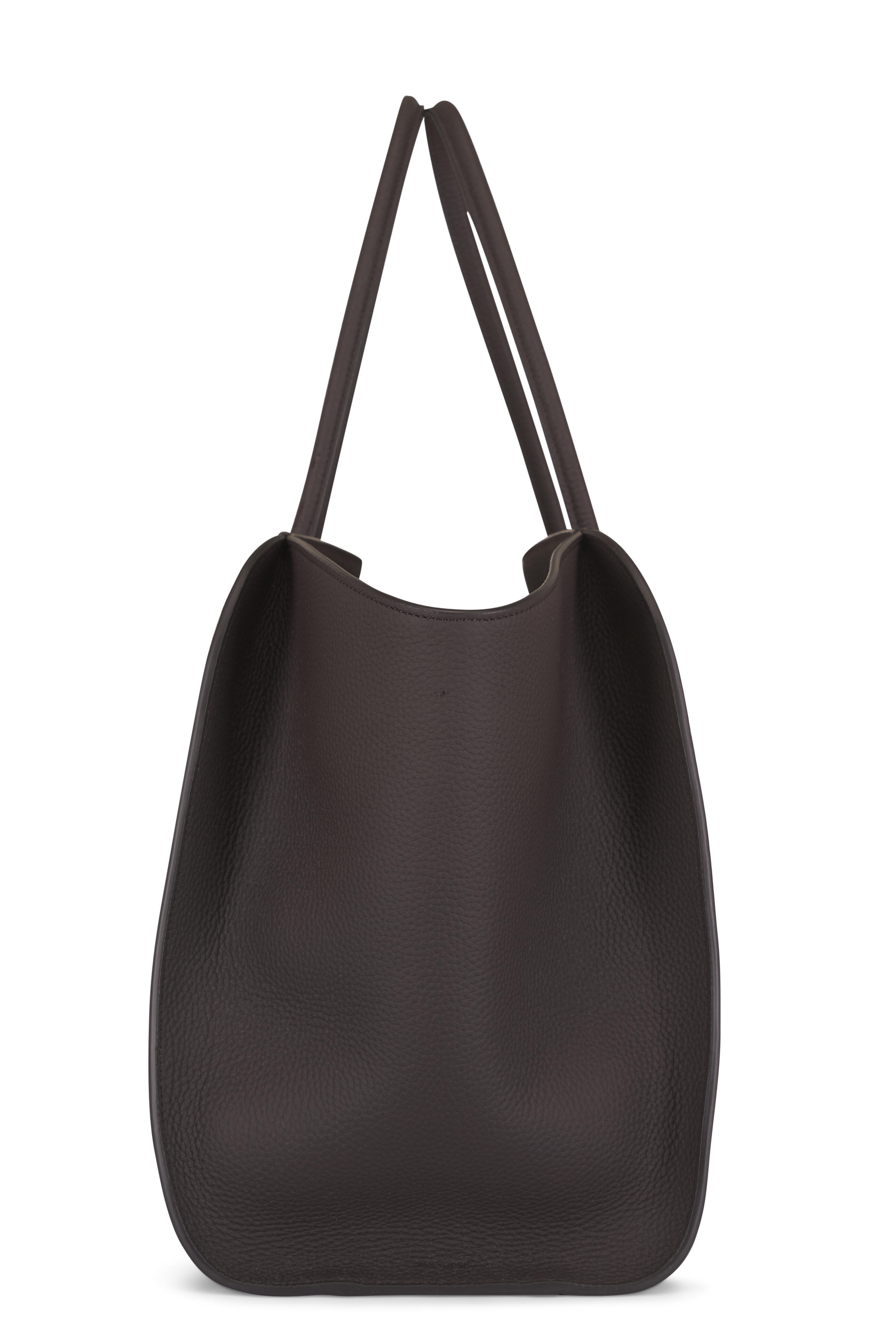 The Row - Marlow Walnut Shadow Matte Grained Leather Tote - view 3