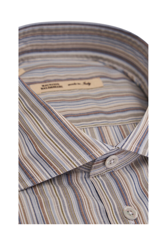 Maurizio Baldassari - Multicolor Striped Cotton Sport Shirt 