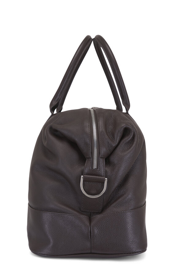 Want Les Essentiels Kelowna Dark Brown Leather Weekender Bag - view 3