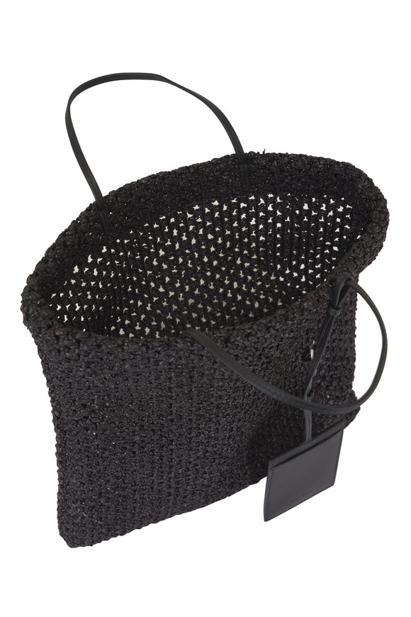 The Row Mini Barn Black Raffia Tote - view 4