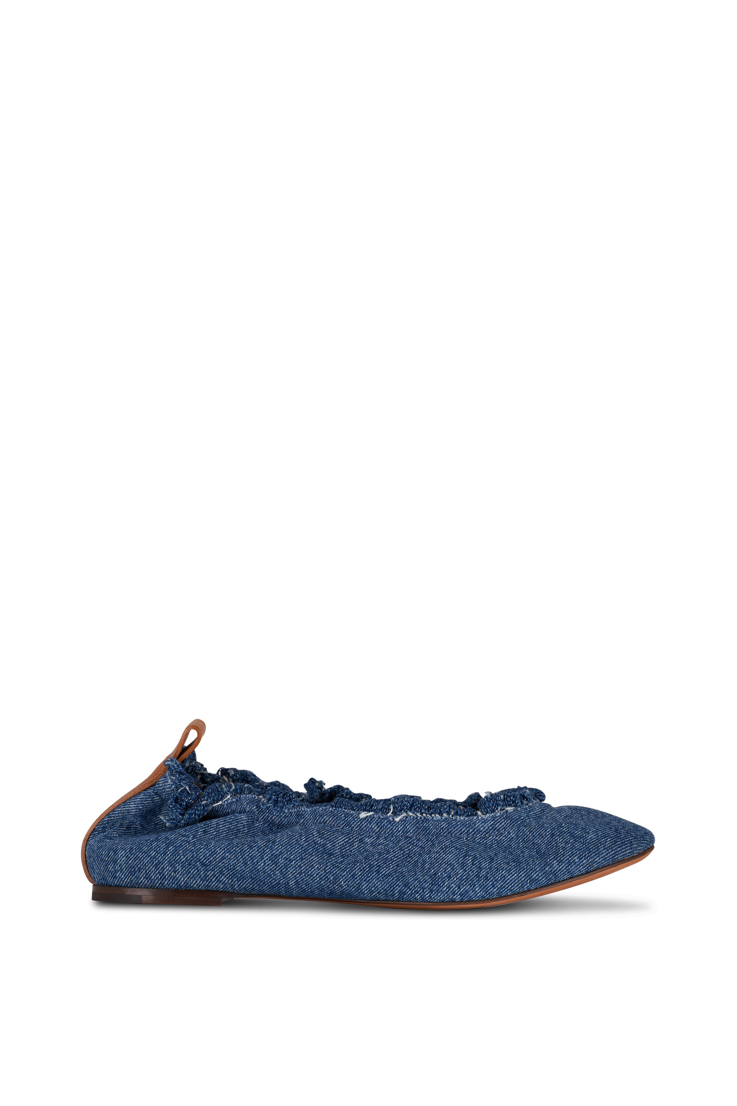 Lanvin - Blue Denim Ballerina Flat