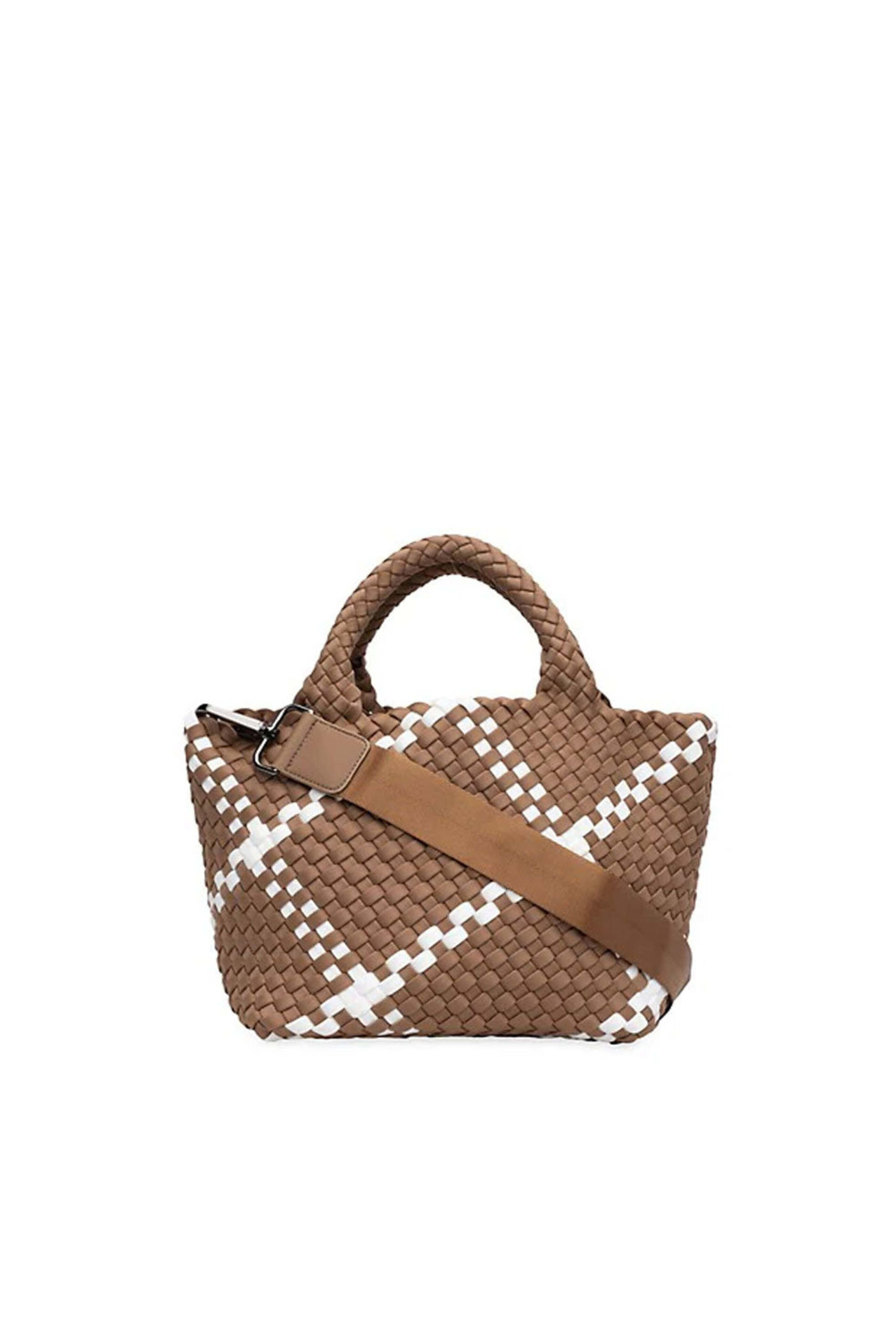 Naghedi - St. Barth's Mini Plaid Tote in Cacao