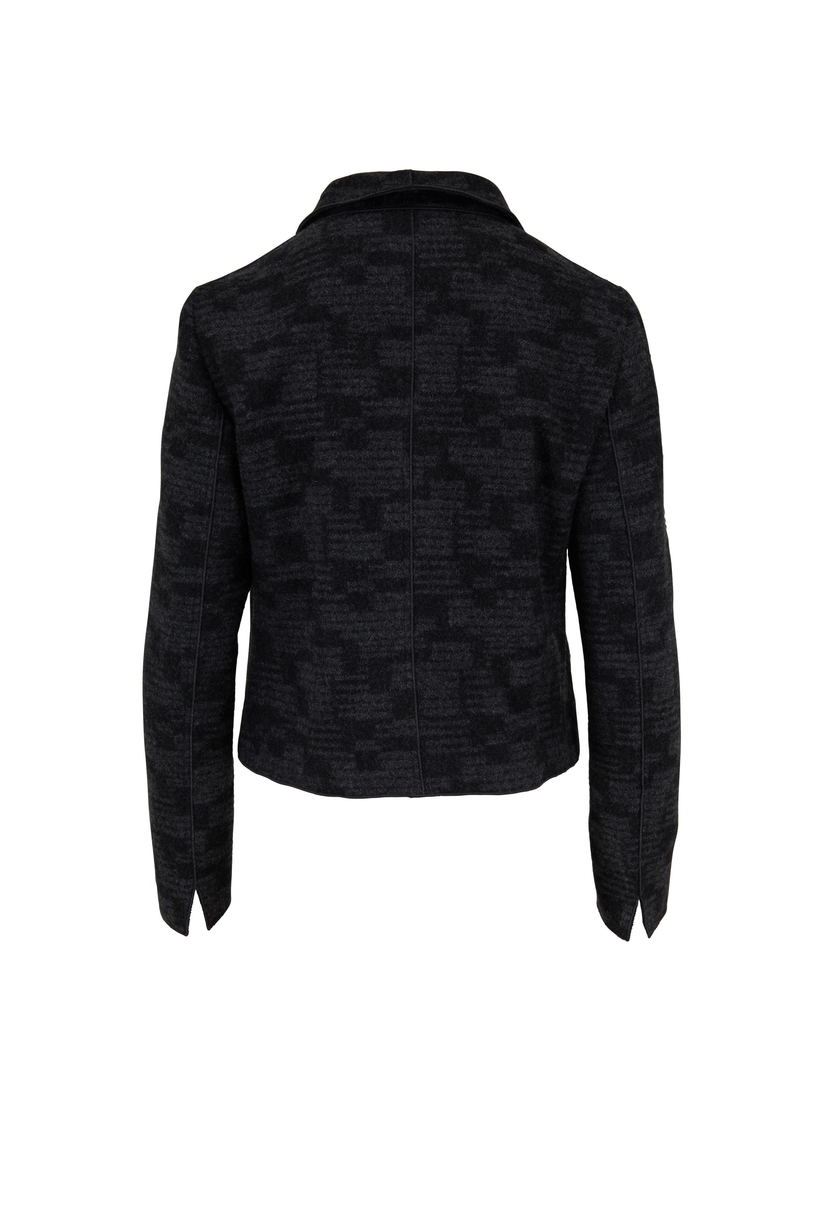 Akris - Rhode Island Slate Gray Cashmere Tweed Jacket