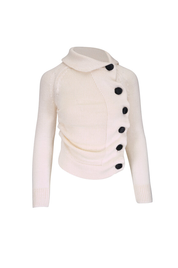 Khaite - Tilda Powder & Black Striped Cashmere Sweater