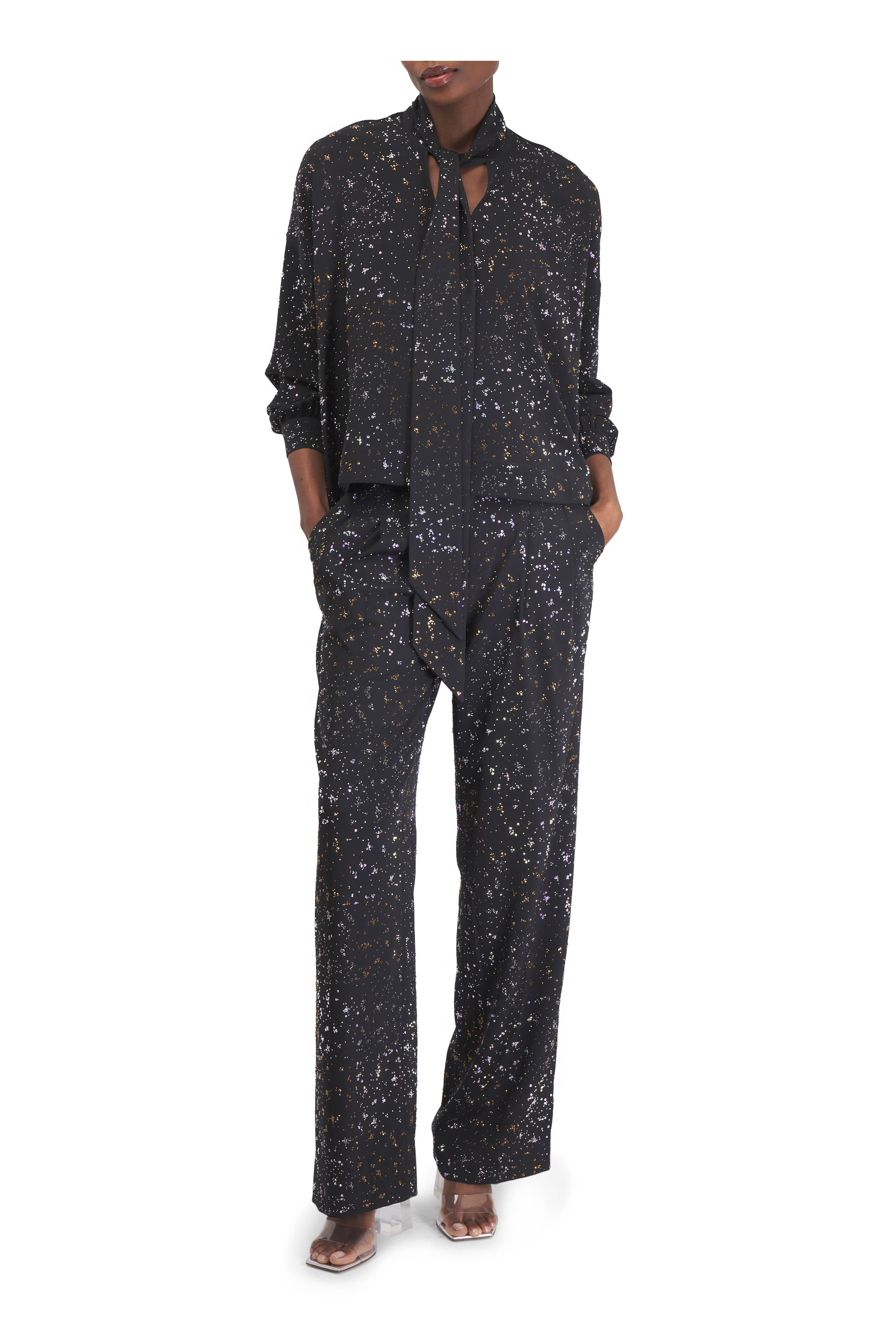 Libertine - Meteor Shower Black Crystal Baggy Pant
