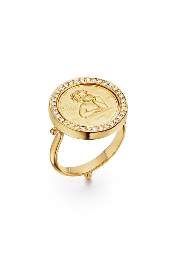 Temple St. Clair 18k Gold Large Angel Ring