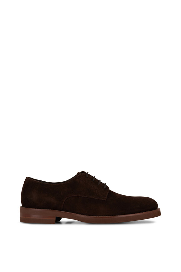 To Boot New York - Peterson Brown Suede Lace Up Dress Shoe