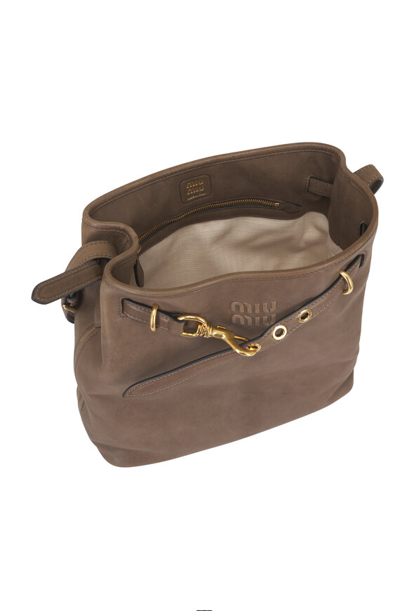 Miu Miu Aventure Tundra Leather Bucket Bag - view 5