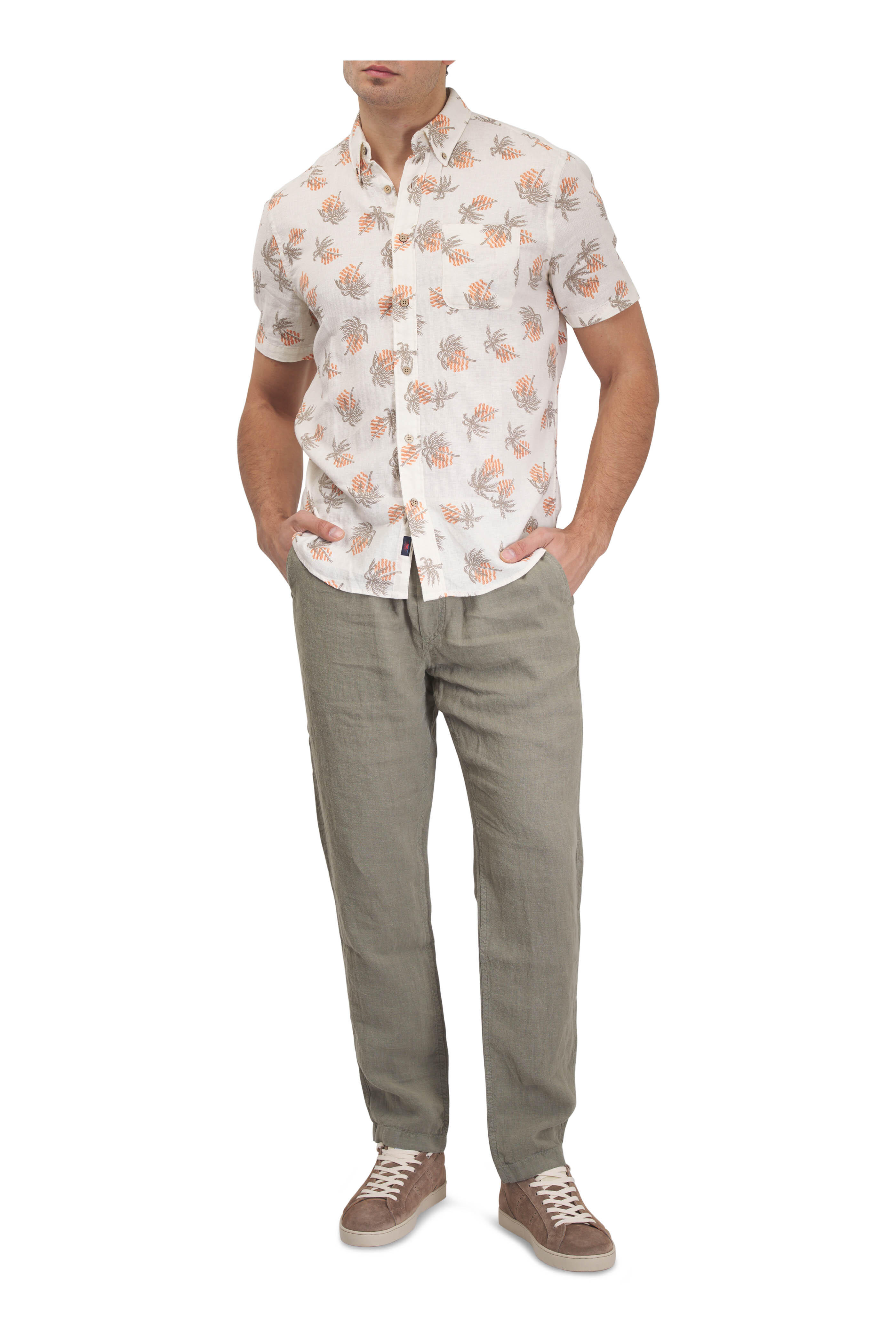 Faherty Brand - Canyon Olive Linen Drawstring Pant