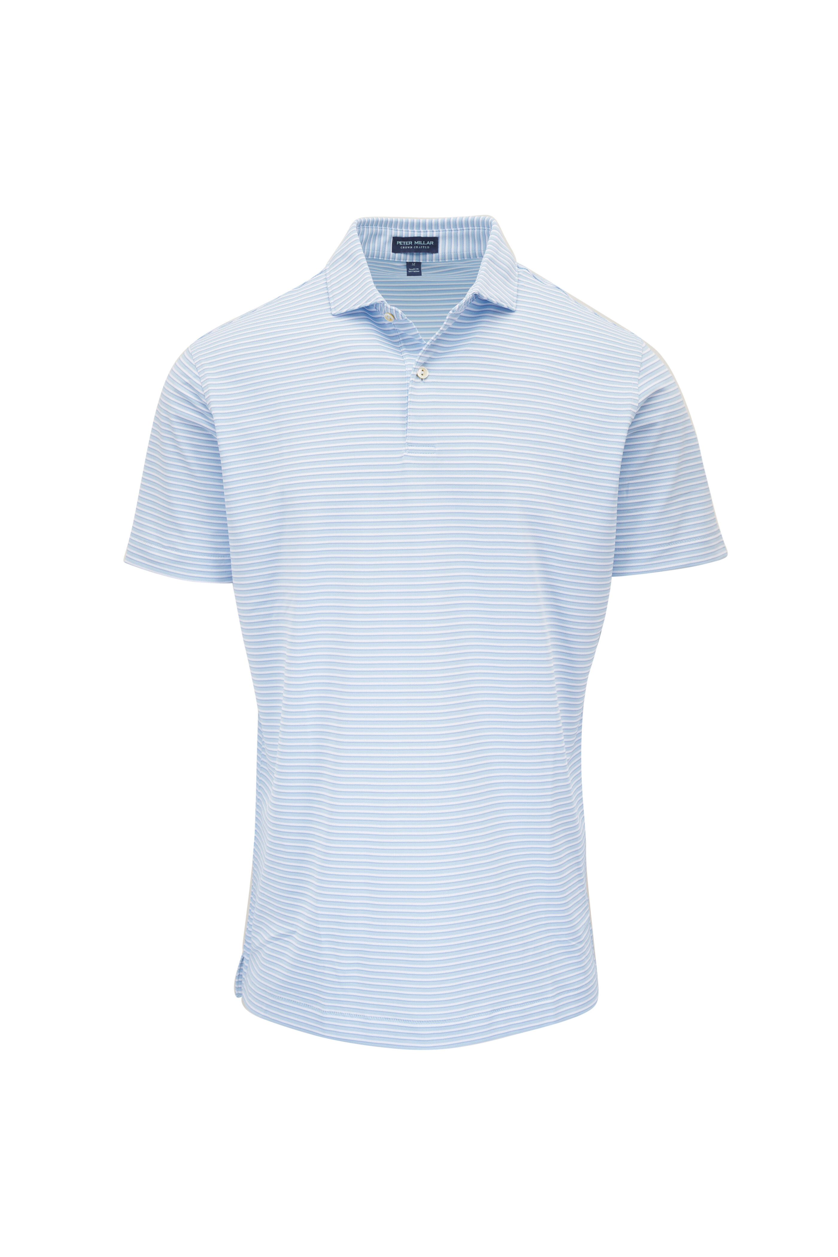 Peter Millar - Tempo Blue Frost Performance Mesh Polo - view 1