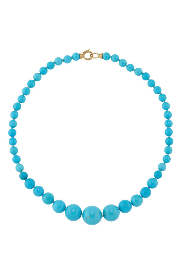 Irene Neuwirth Kingman Turquoise Sphere Necklace