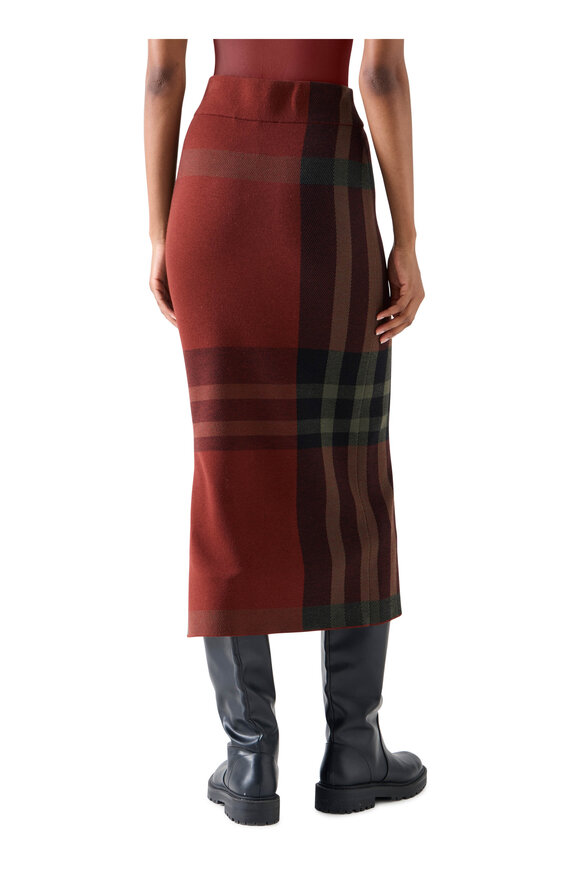 Akris Punto Black & Copper Merino Wool Knit Tube Skirt - view 4