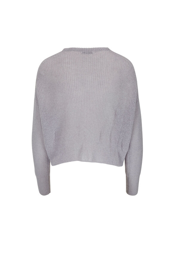 Vince - Stone Gray Featherweight Ribbed Cardigan