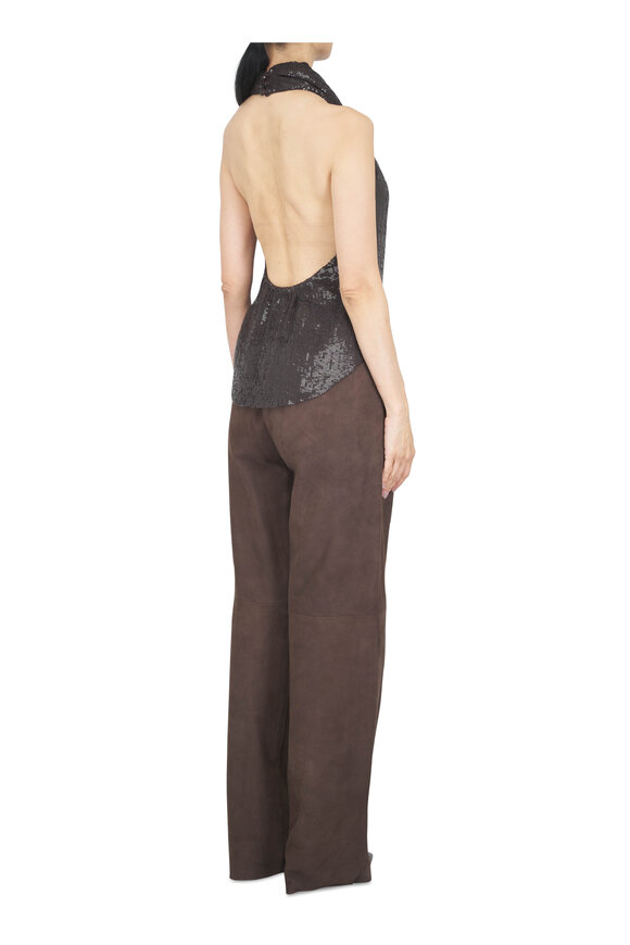 Antonelli Perlage Brown Suede Pant - view 4