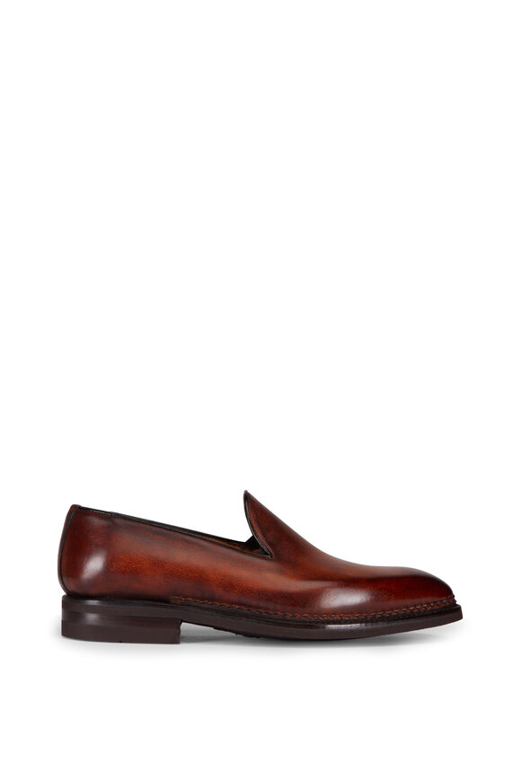Bontoni Domino Bruciato Medium Brown Leather Loafer - view 2