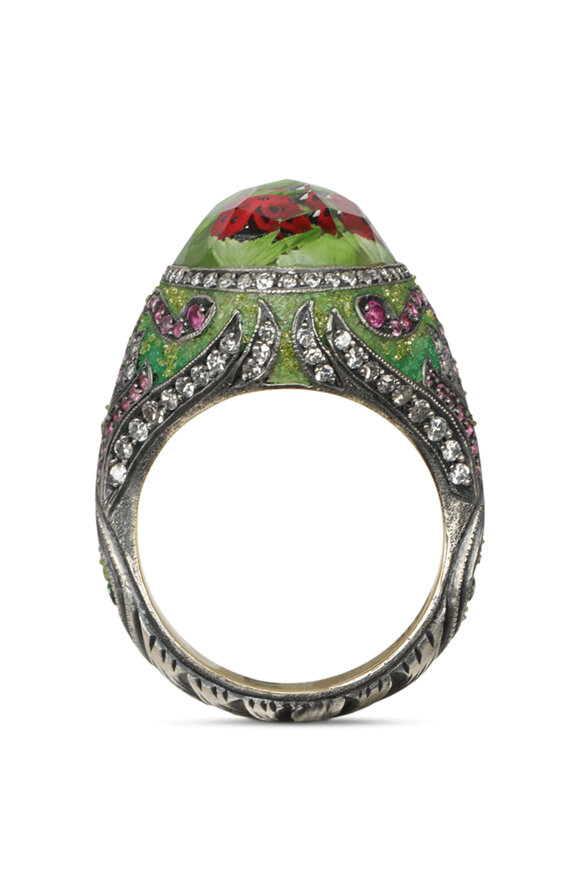 Sevan Bicakci Ladybug Rock Ring - view 4