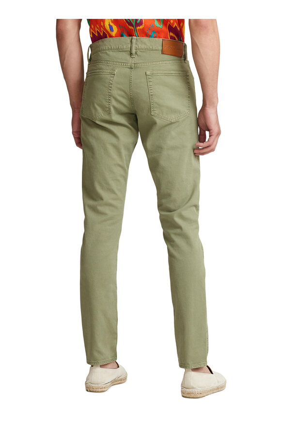 Ralph Lauren Purple Label - Olive Five Pocket Slim Fit Jean