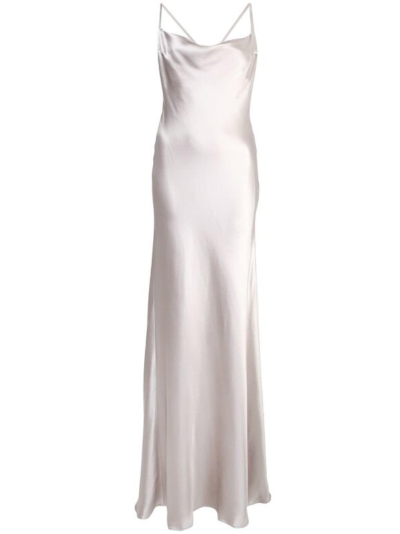 Galvan - Whiteley Platinum Heavy Silk Cowlneck Gown