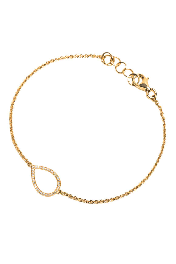 Bridget King 14k Gold Mini Diamond Teardrop Bracelet - view 1