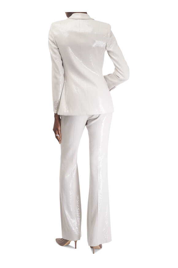 Michael Kors Collection Georgina Oyster Sequin One Button Blazer - view 3