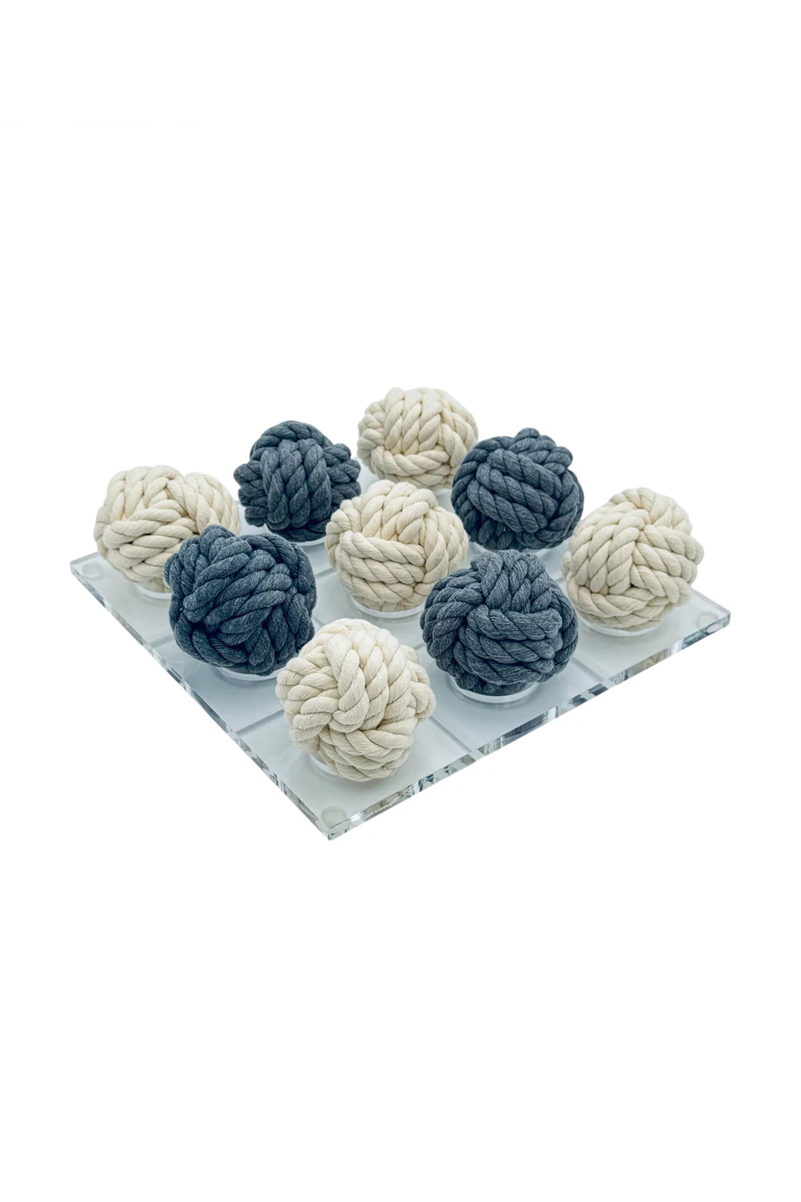 Luxe Dominoes - El Nudo Monkey Fist Knot Tic-Tac-Toe Game