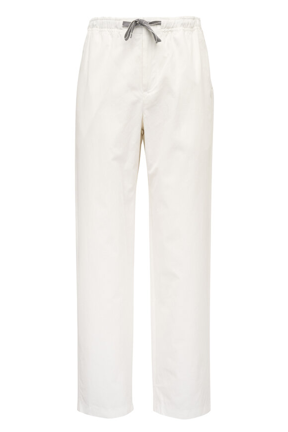Orlebar Brown Alex Off White Cotton & Linen Drawstring Pant