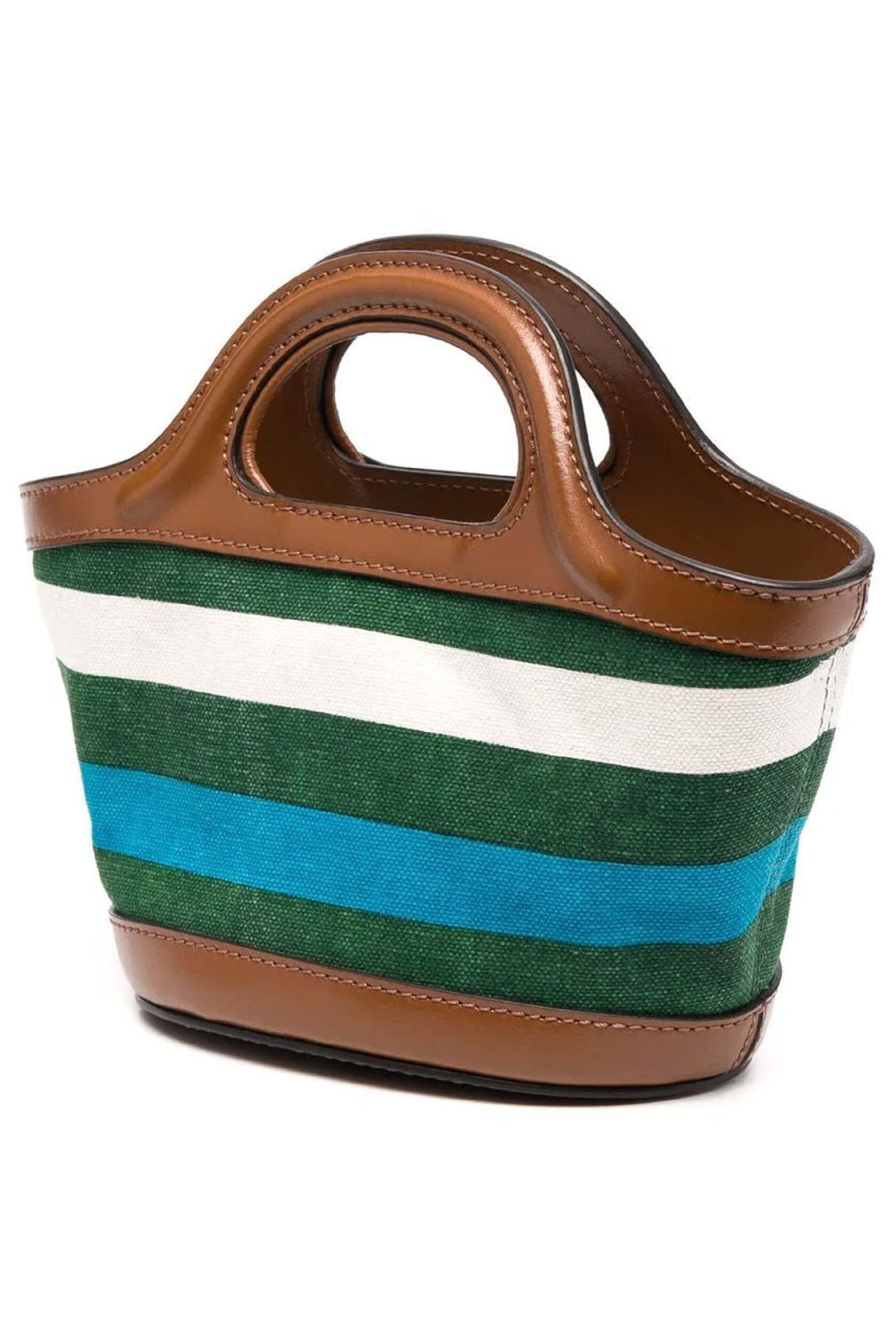 Marni - Micro Tropicalia Tote in Blue and Green | Mitchell