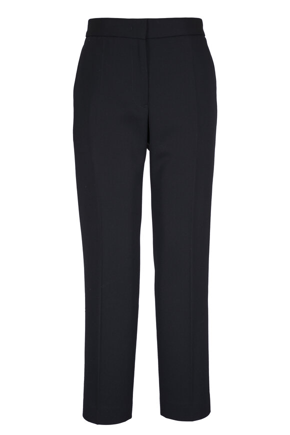 Jil Sander Black Grain De Poudre Dart Wool Pant