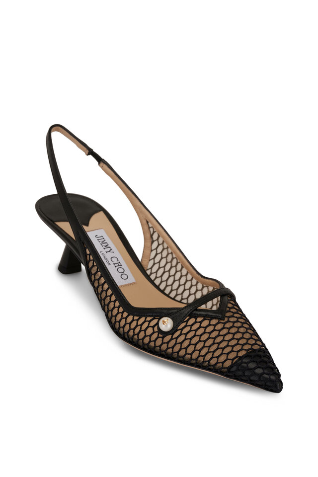 Jimmy Choo - Didi Black & Silver Glitter Patent Heel, 45mm