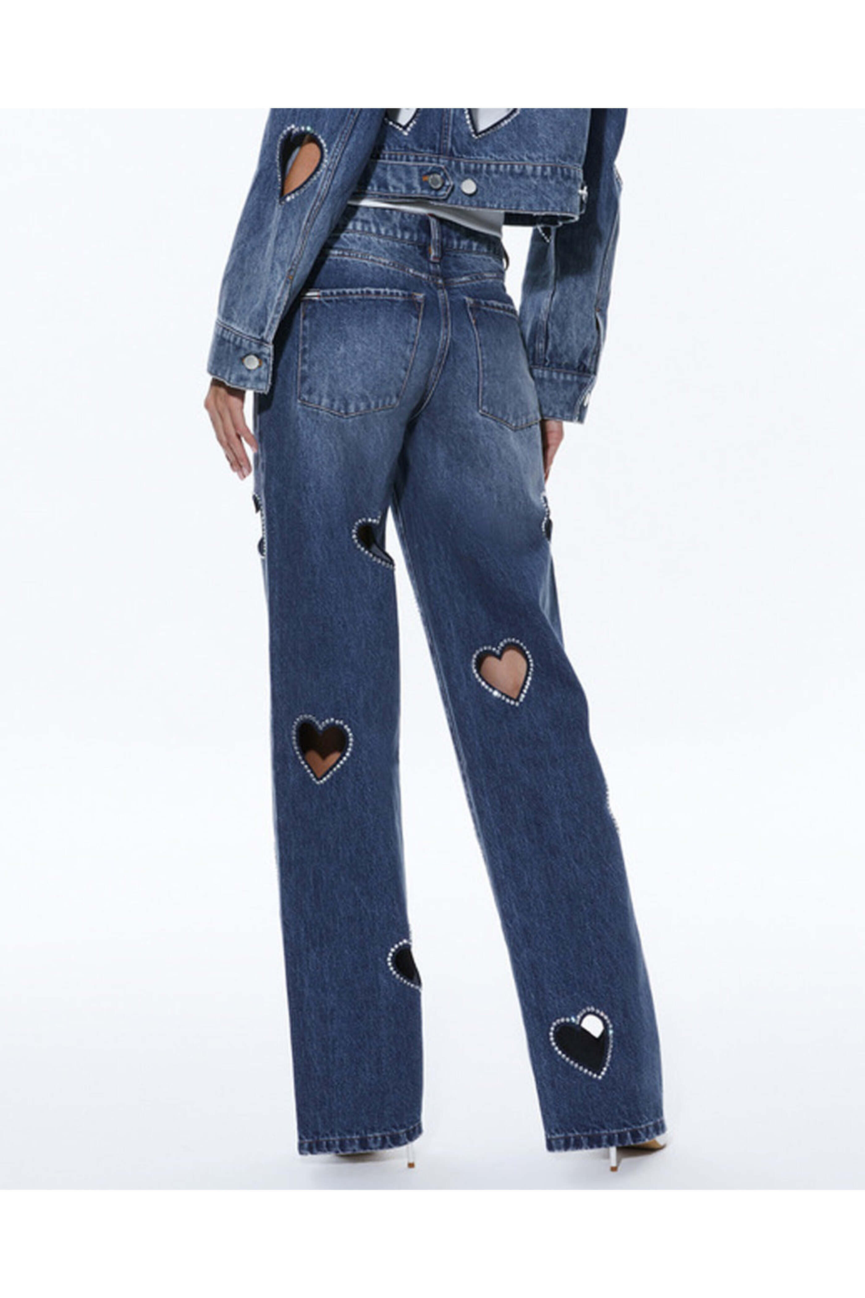 Alice & Olivia - True Blue Embellished Karrie Jean