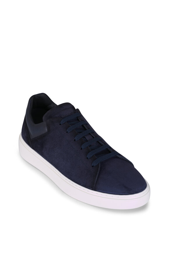 To Boot New York Rocco Navy Blue Suede Sneaker