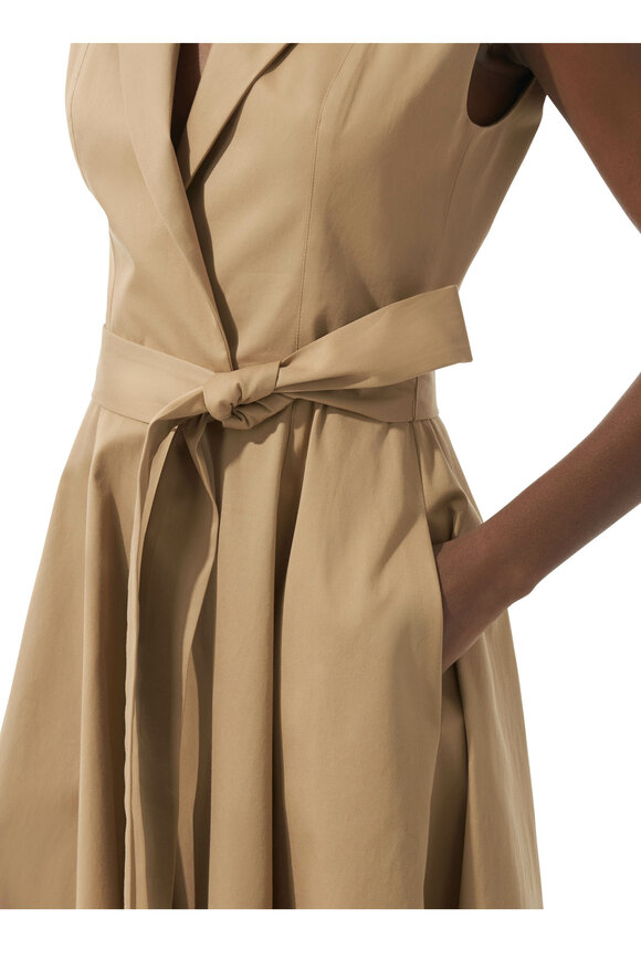 Carolina Herrera - Sand Belted Trench Midi Dress